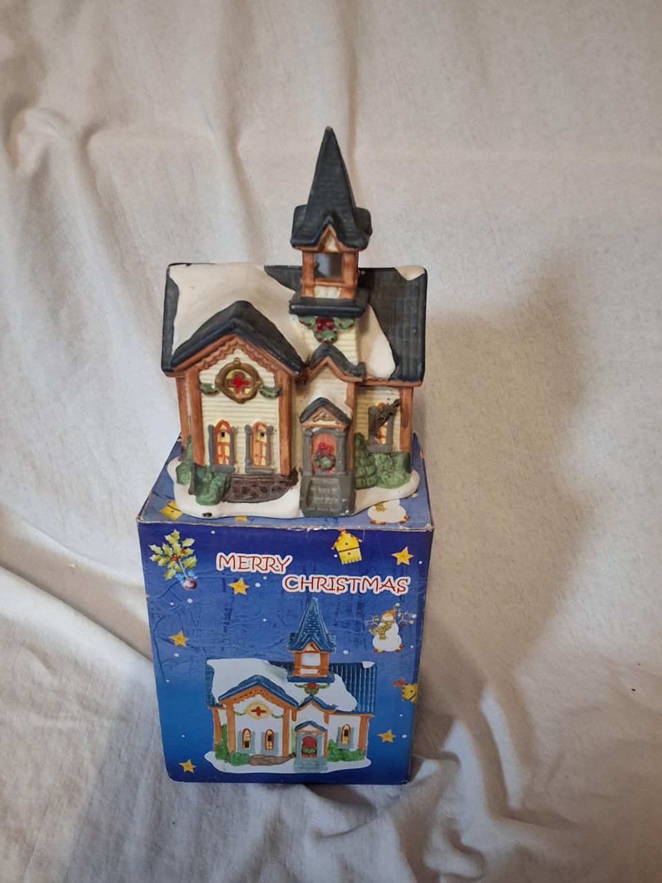 7 Stenen kersthuisjes in 1 koop