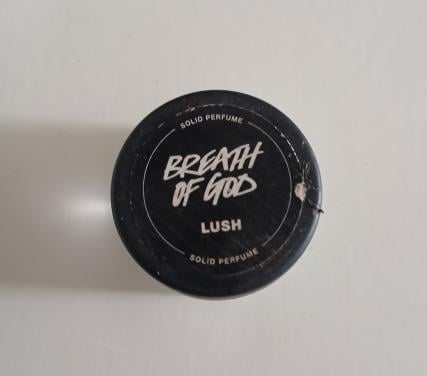 GEVRAAGD!  Lush, Breath of God,(solid perfume)