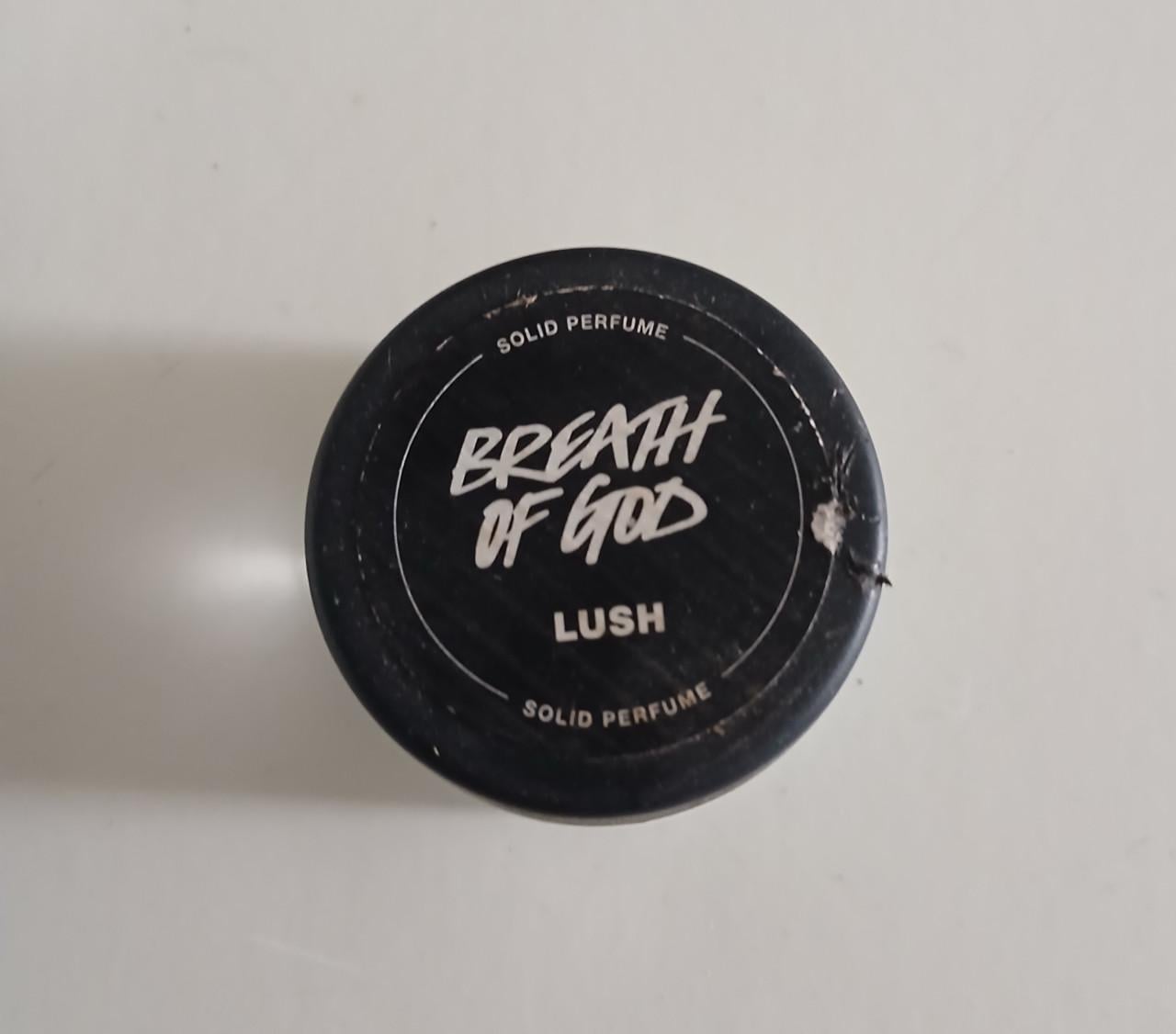 GEVRAAGD!  Lush, Breath of God,(solid perfume)