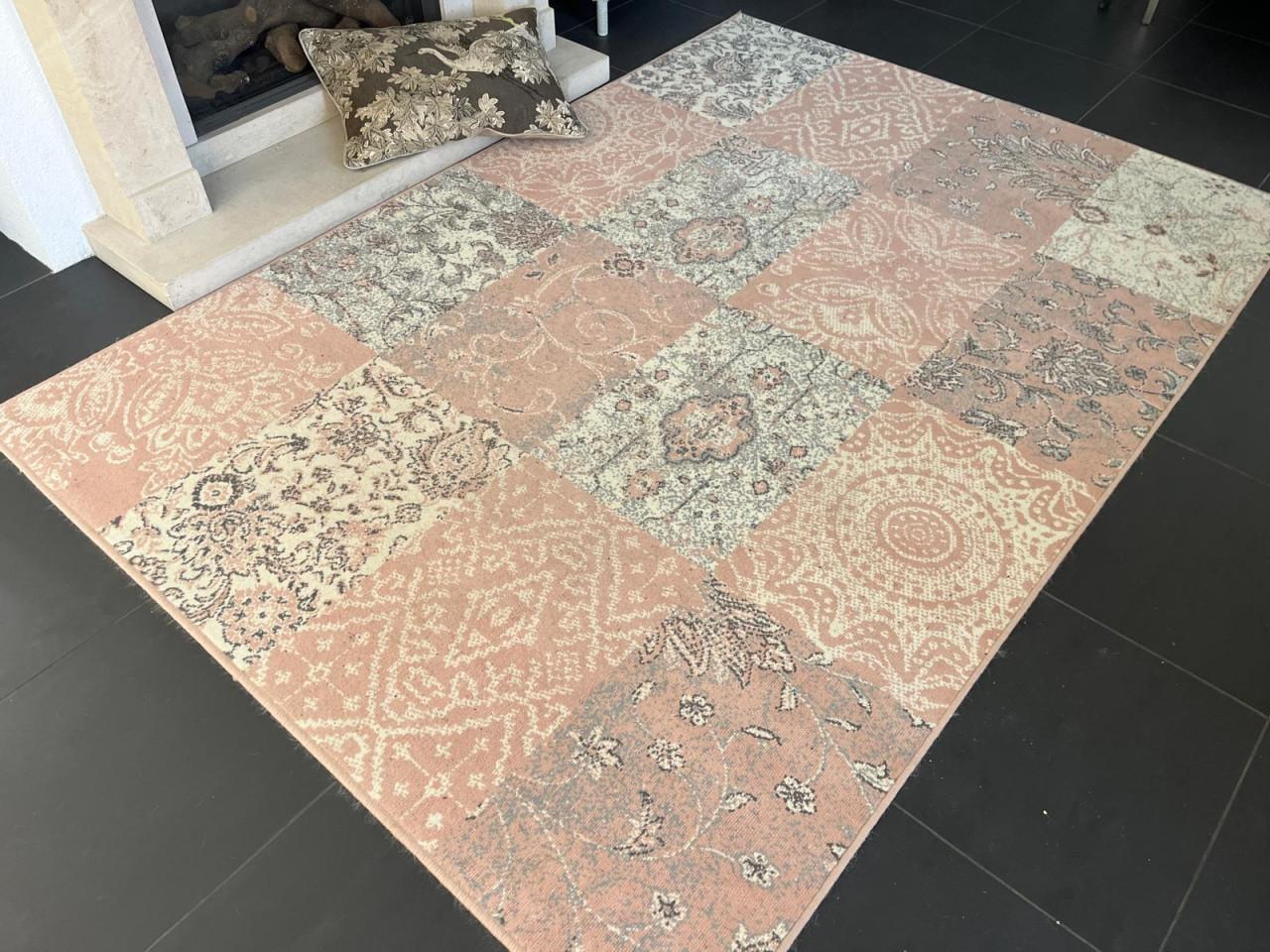 Vloerkleed Flamingo patchwork 160x230 - Veere