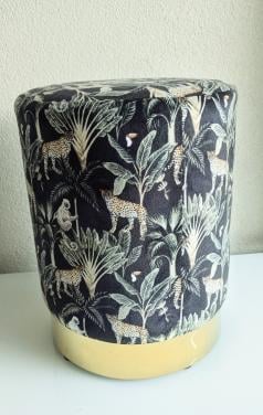 Poef met jungle print