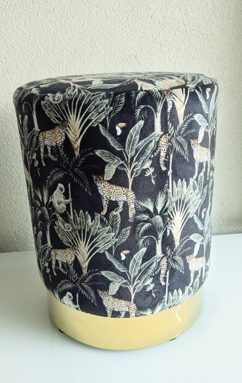 Poef met jungle print