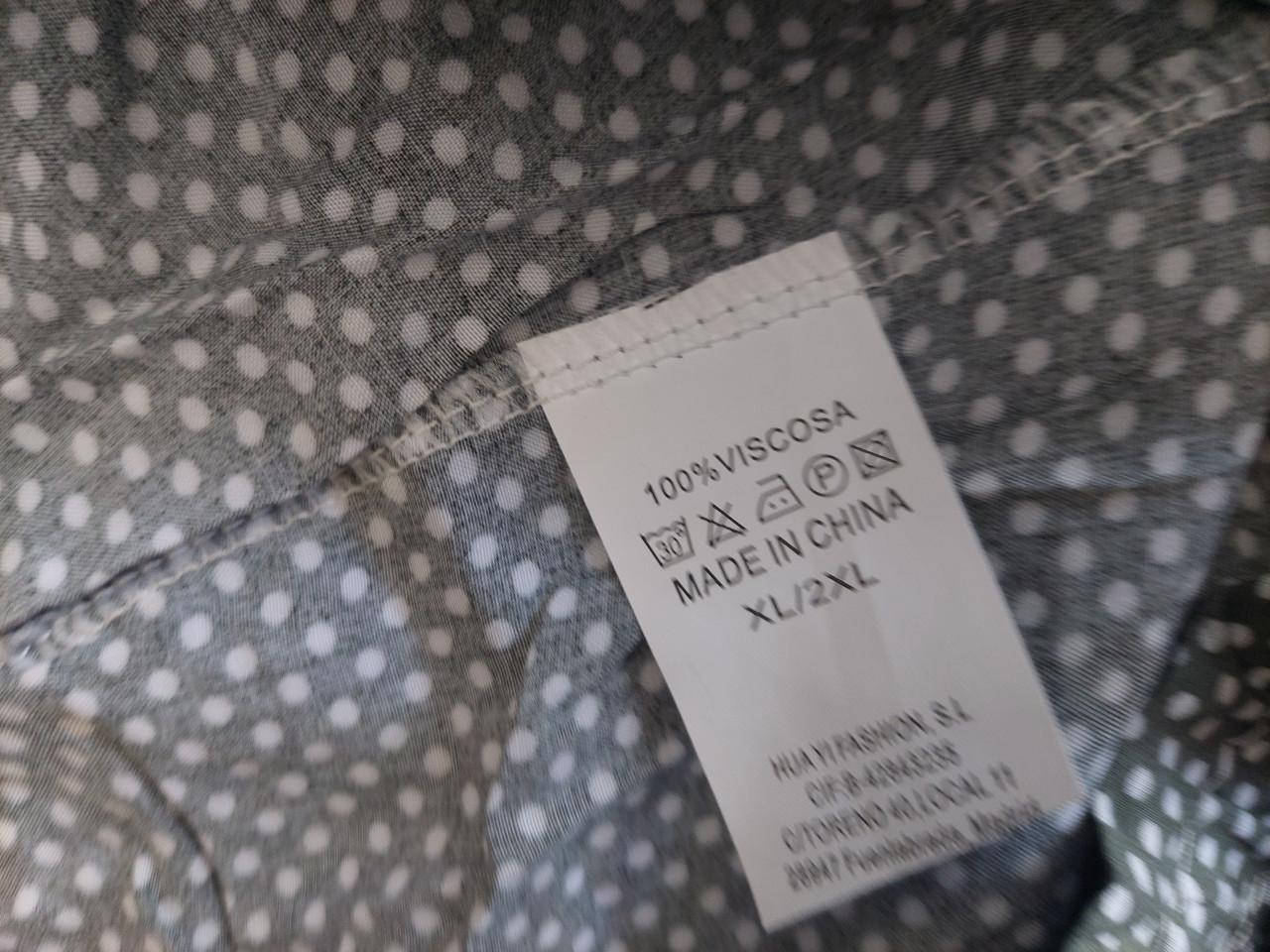 Nieuwe groen/wit gestippelde dames flaredbroek mt M/l