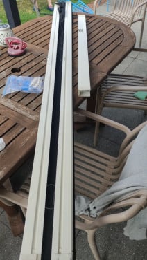 Gratis afhalen; defecte Bruynzeel plissé hordeur 99 x 205