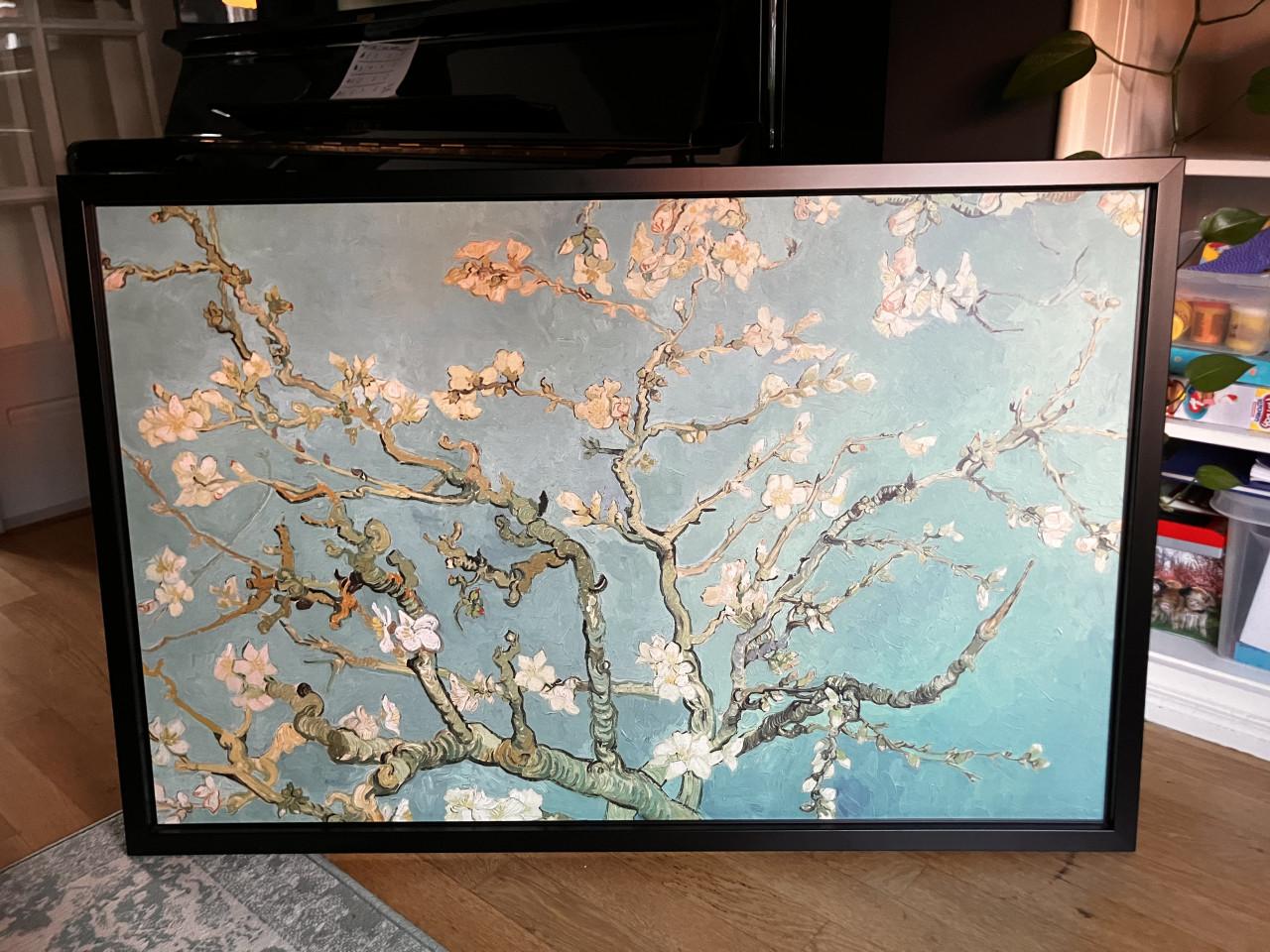 Schilderij canvas met lijst amandelbloesem Vincent van Gogh