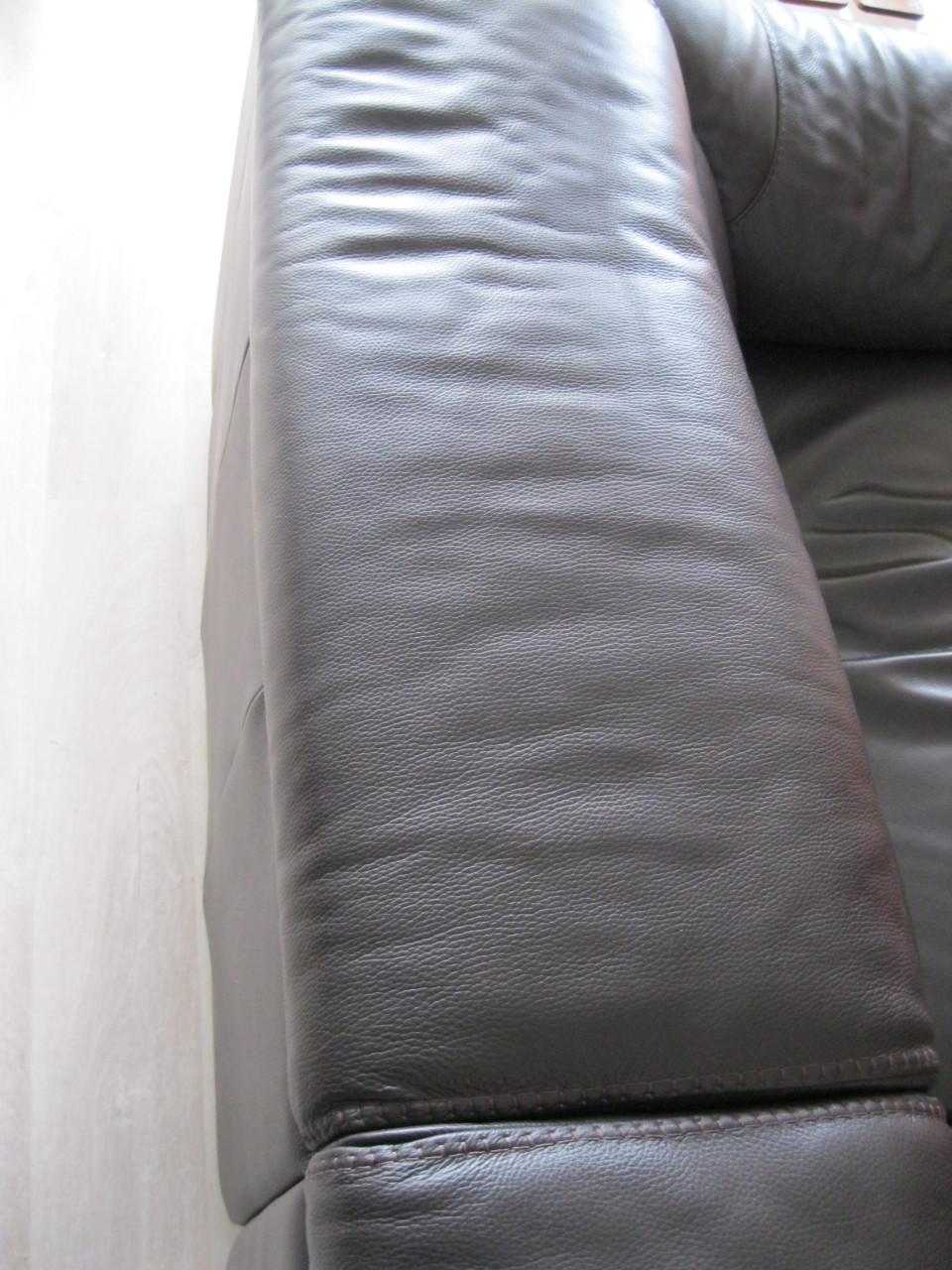 Natuzzi 2,5 elektrische leren relaxbank.