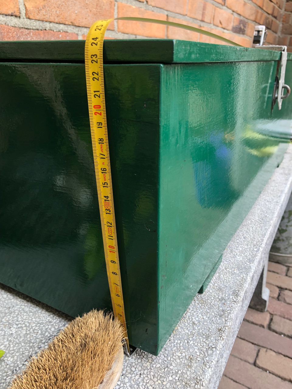 Groene gereedschap kist.