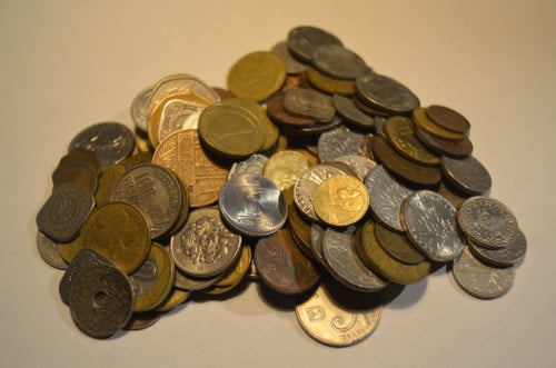 500 gram ongesorteerde wereldmunten