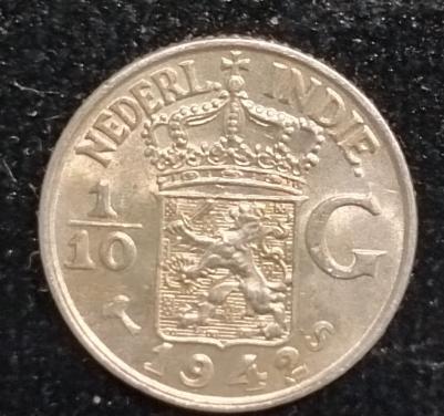 Munt 1/10 gulden 1943 Nederland - Indië
