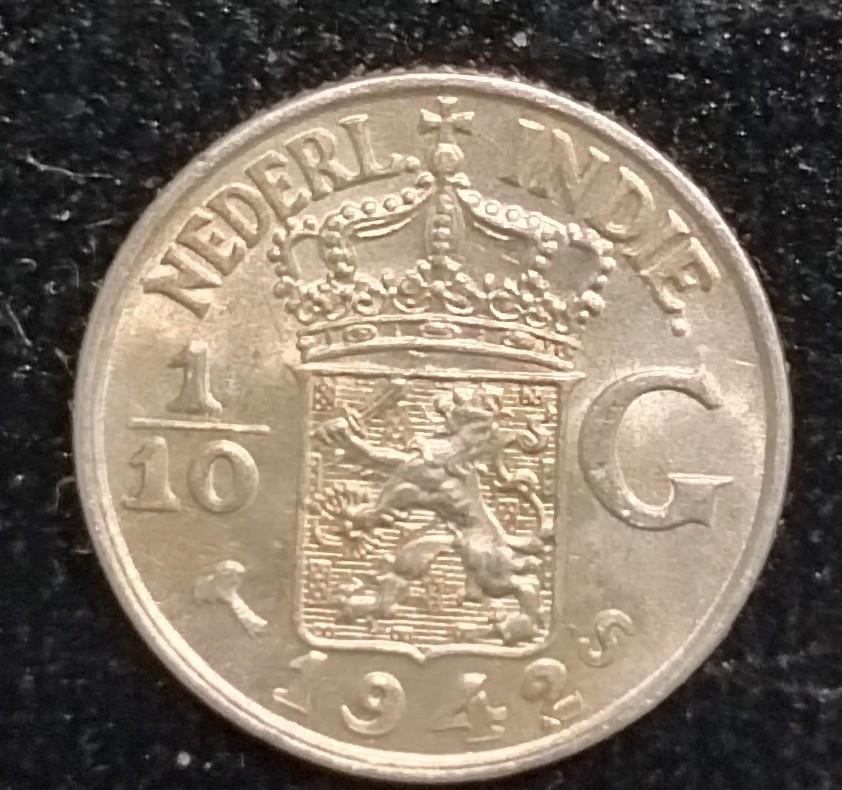 Munt 1/10 gulden 1943 Nederland - Indië