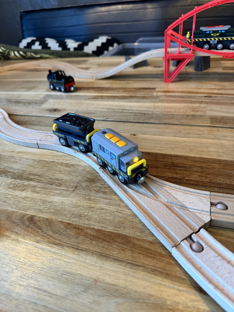 Houten treinbaan