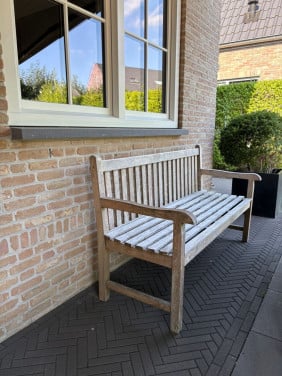 Teakhouten tuinbankje