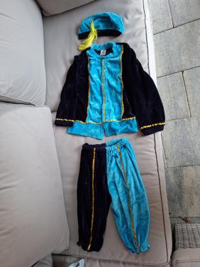 Pietenpak blauw maat 128