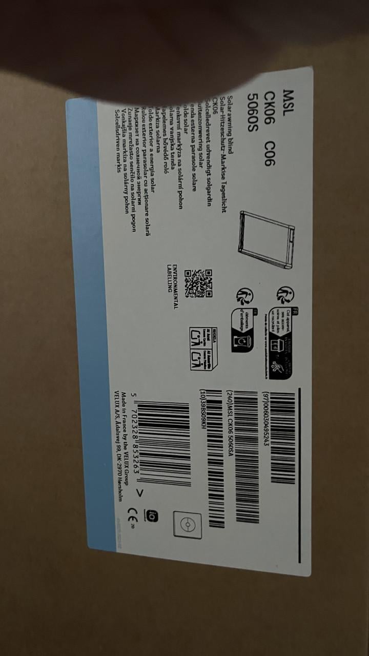 Solar zonwering velux GGL CK06