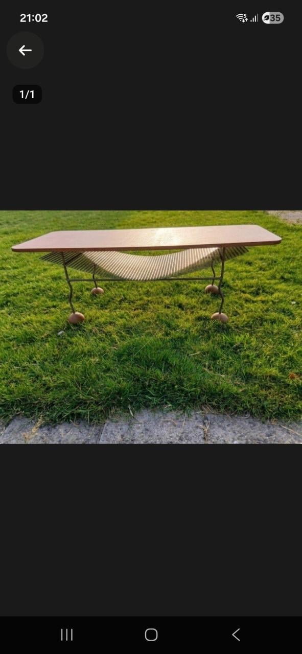 Vintage Tjerk Rijenga pilastro lectuurtafel