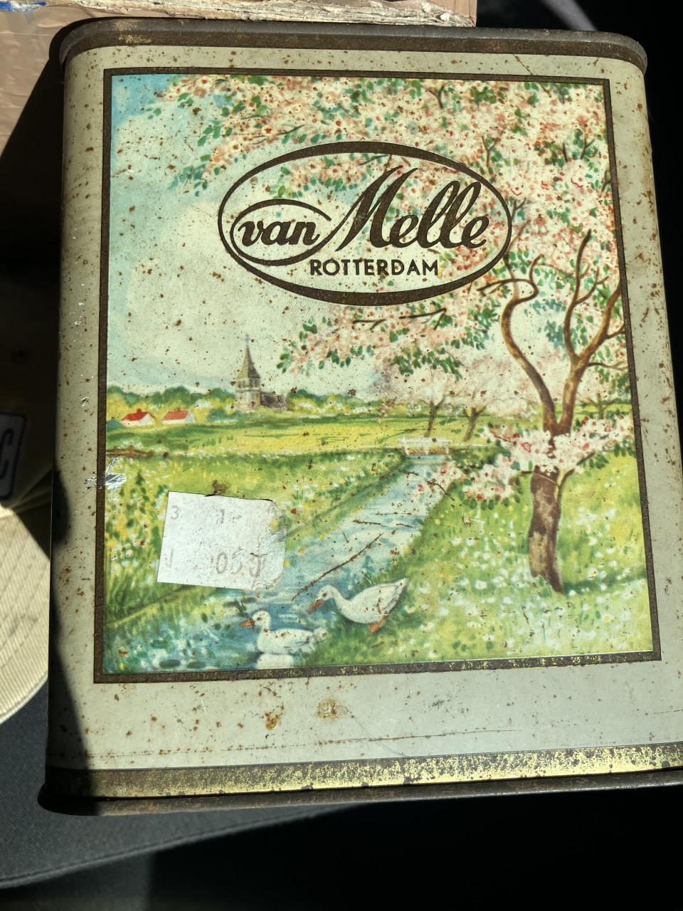 Antiek blik Van Melle