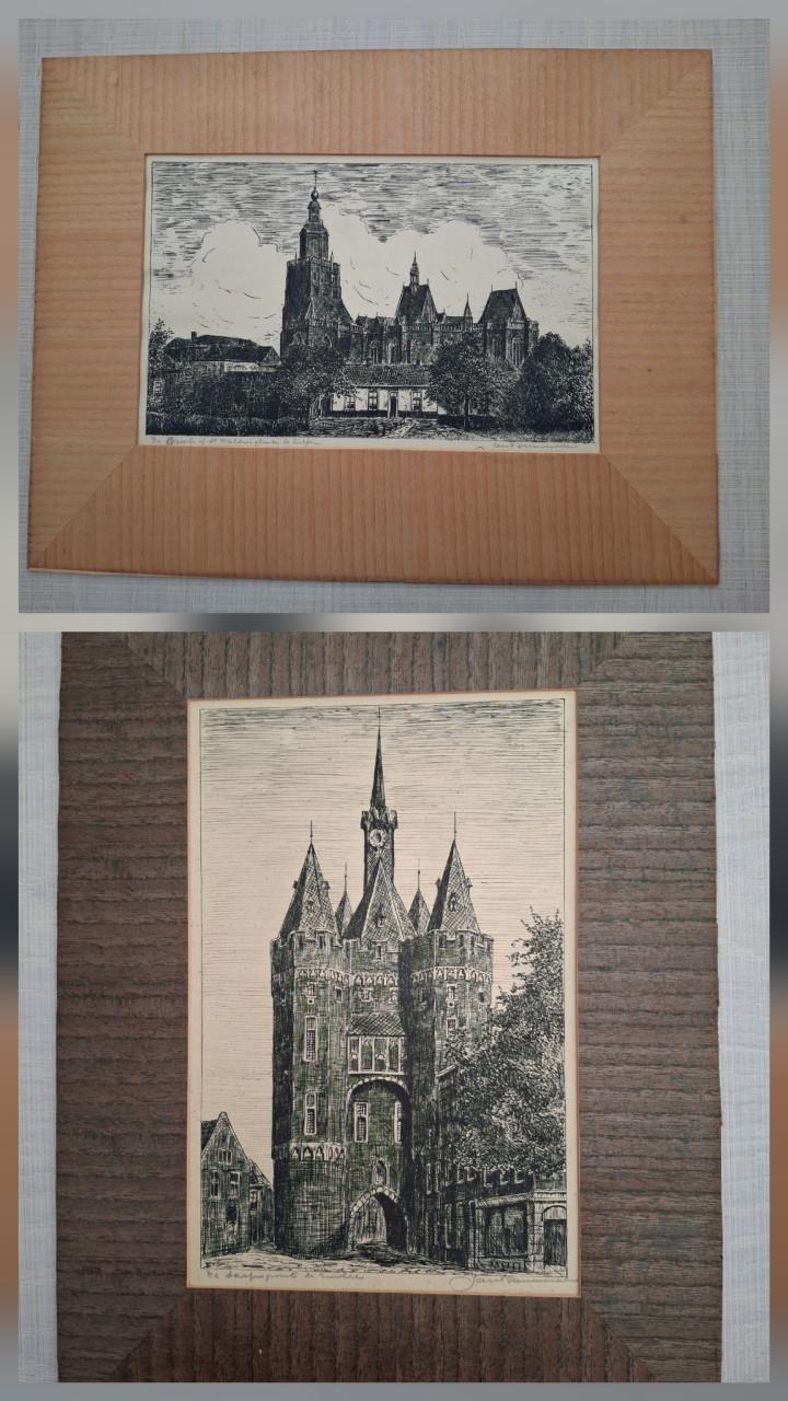 2 tekeningen Jan F. Pannebakker