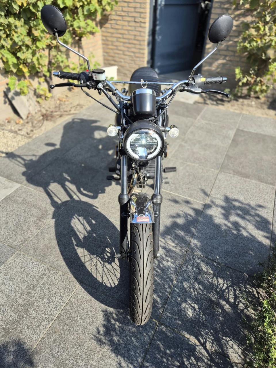 Mash 50 schakelbrommer, zwart/chroom, retro