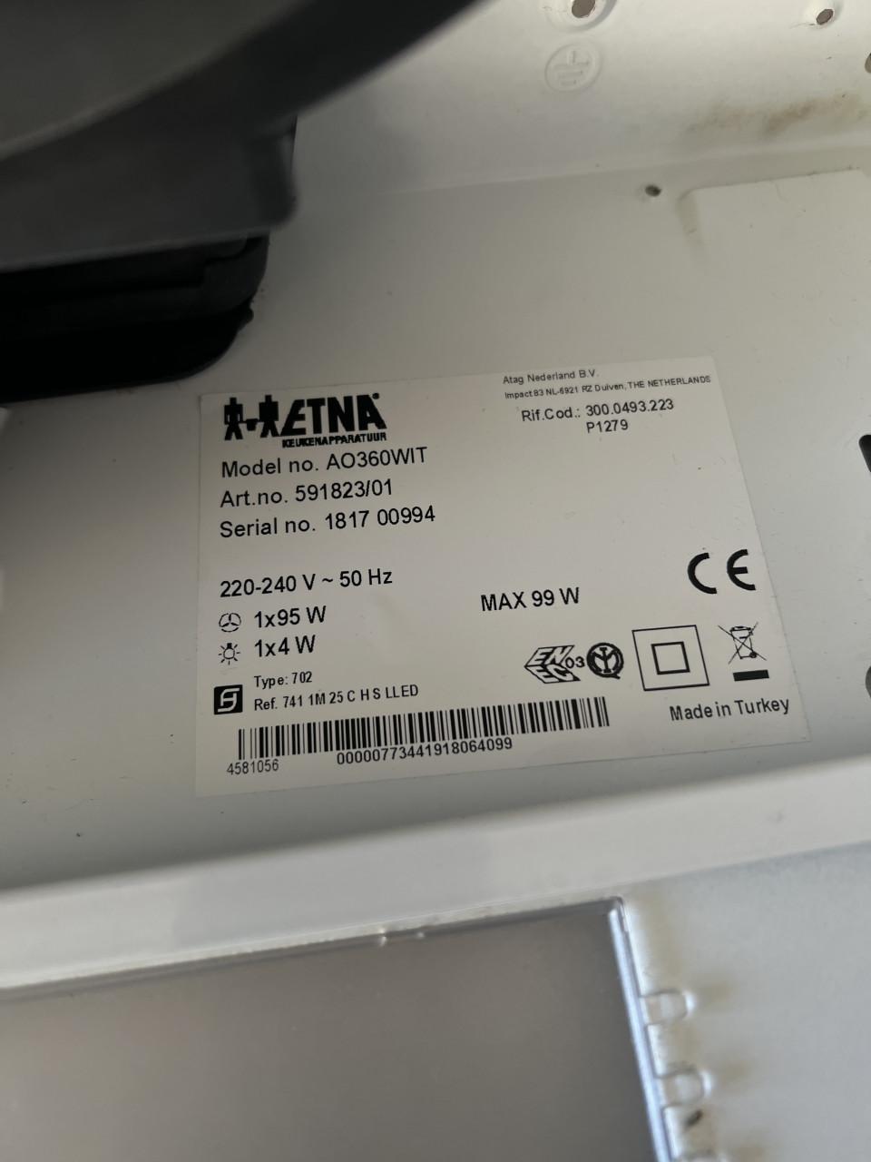 Als nieuw vrijstaand/onderbouw Afzuigkap met flexibel afvoerslang