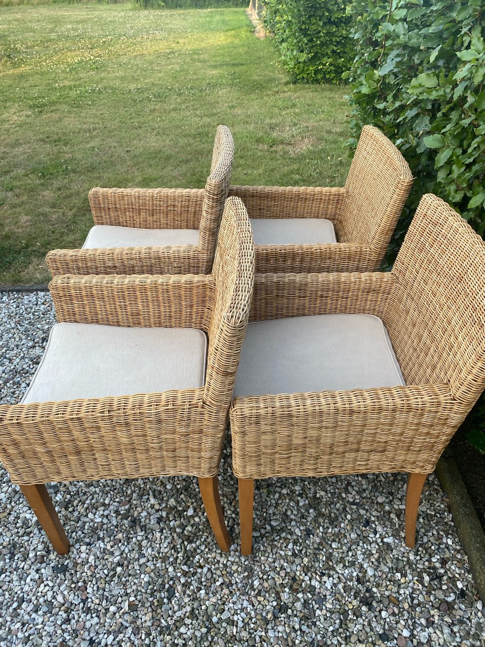 4 Rotan stoelen eettafelstoelen