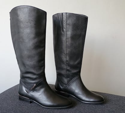 NIEUWE zwarte leren laarzen maat 39      - merk GEOX