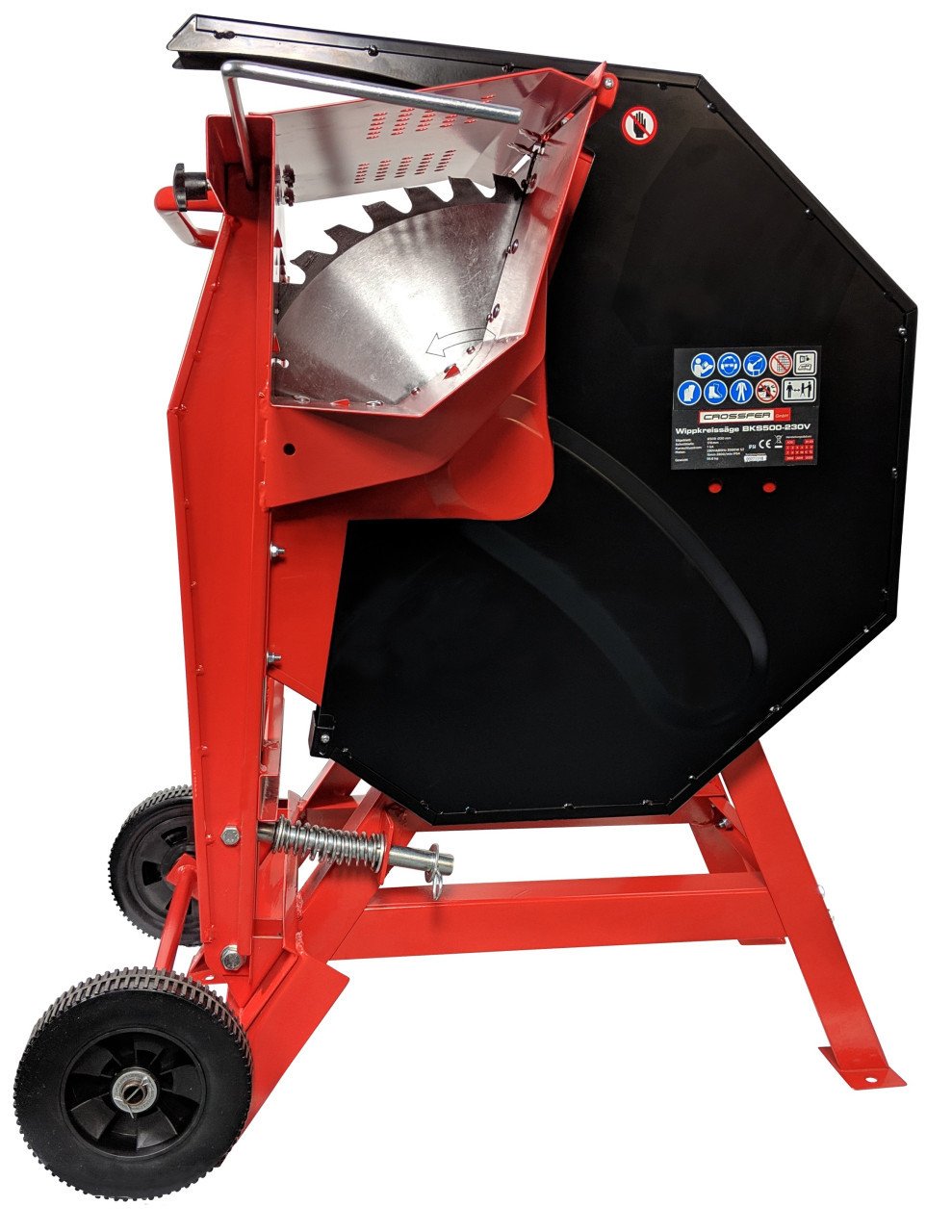 Houtzaag, afkortzaag, brandhoutzaag, cirkelzaag, zaagtafel BKS-500/230Volt