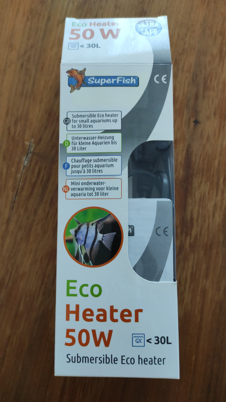 Superfish eco heater 50w voor 30 liter aquarium