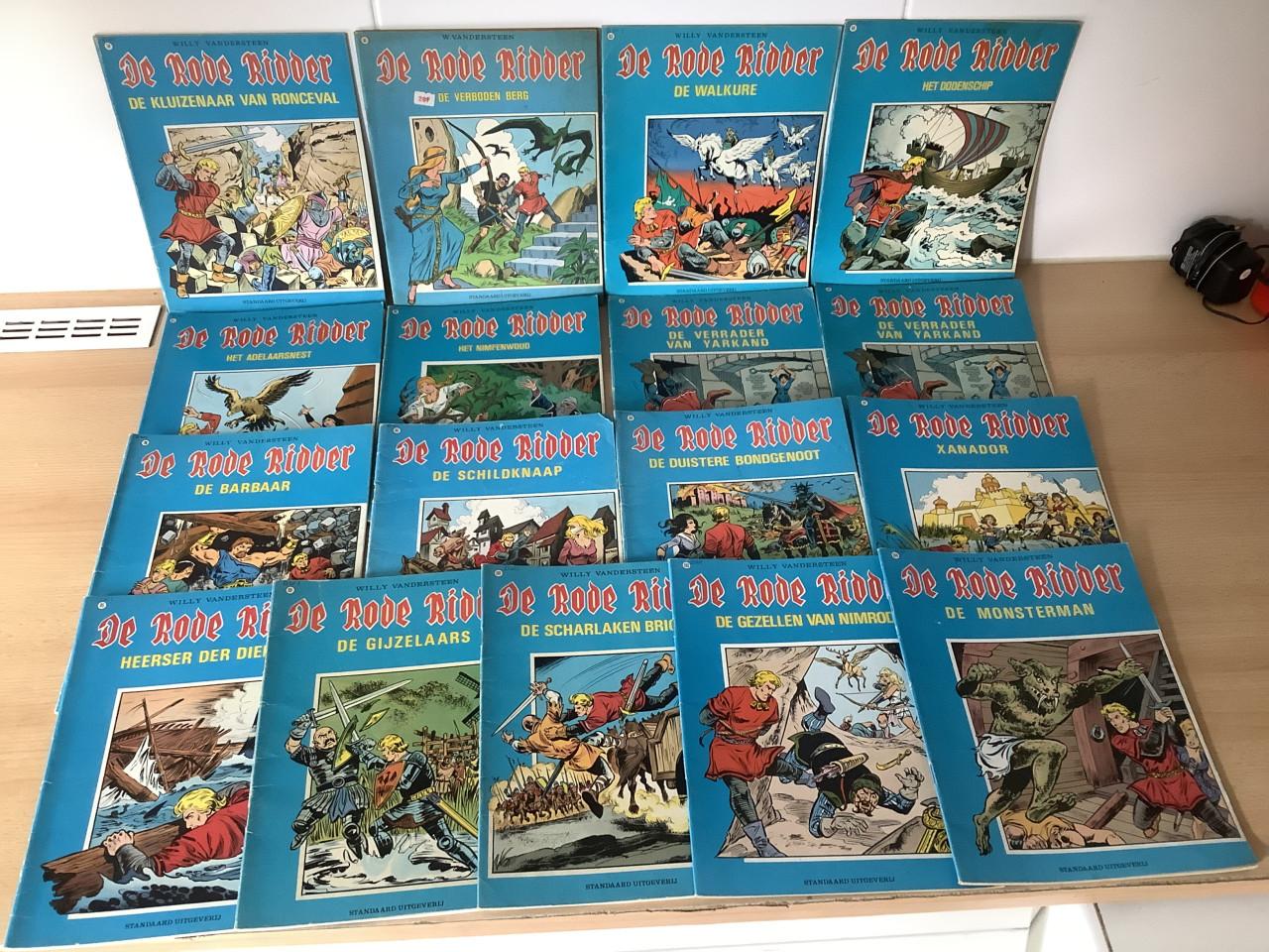 Stripboeken van de Rode Ridder, zie de foto’s voor de nummers.