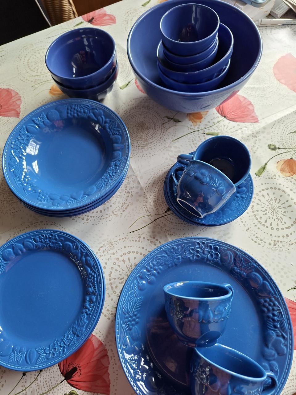Blauw servies