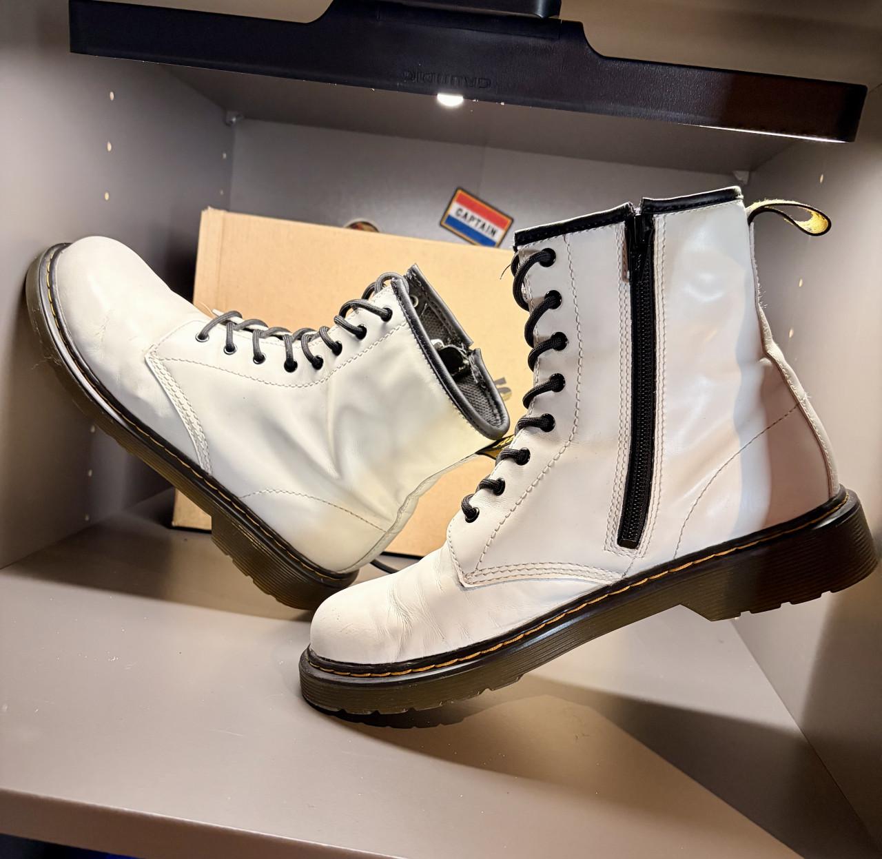 Dr. Martens 1460 Y Witte Lakleren Laarzen Maat 38
