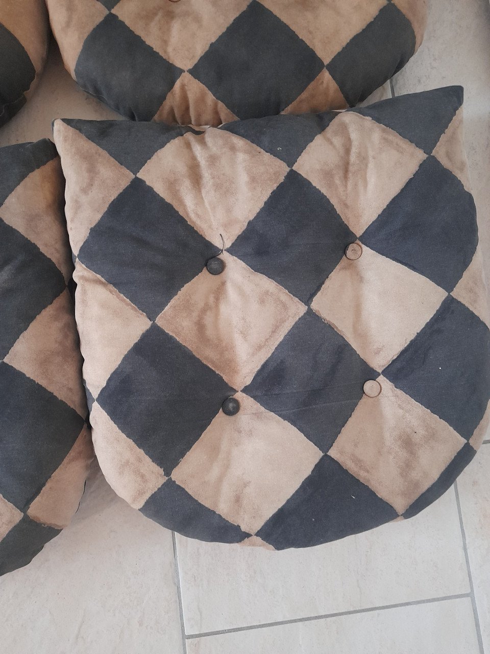 4 dikke Kussentjes (z.g.a.n.) vintage look!