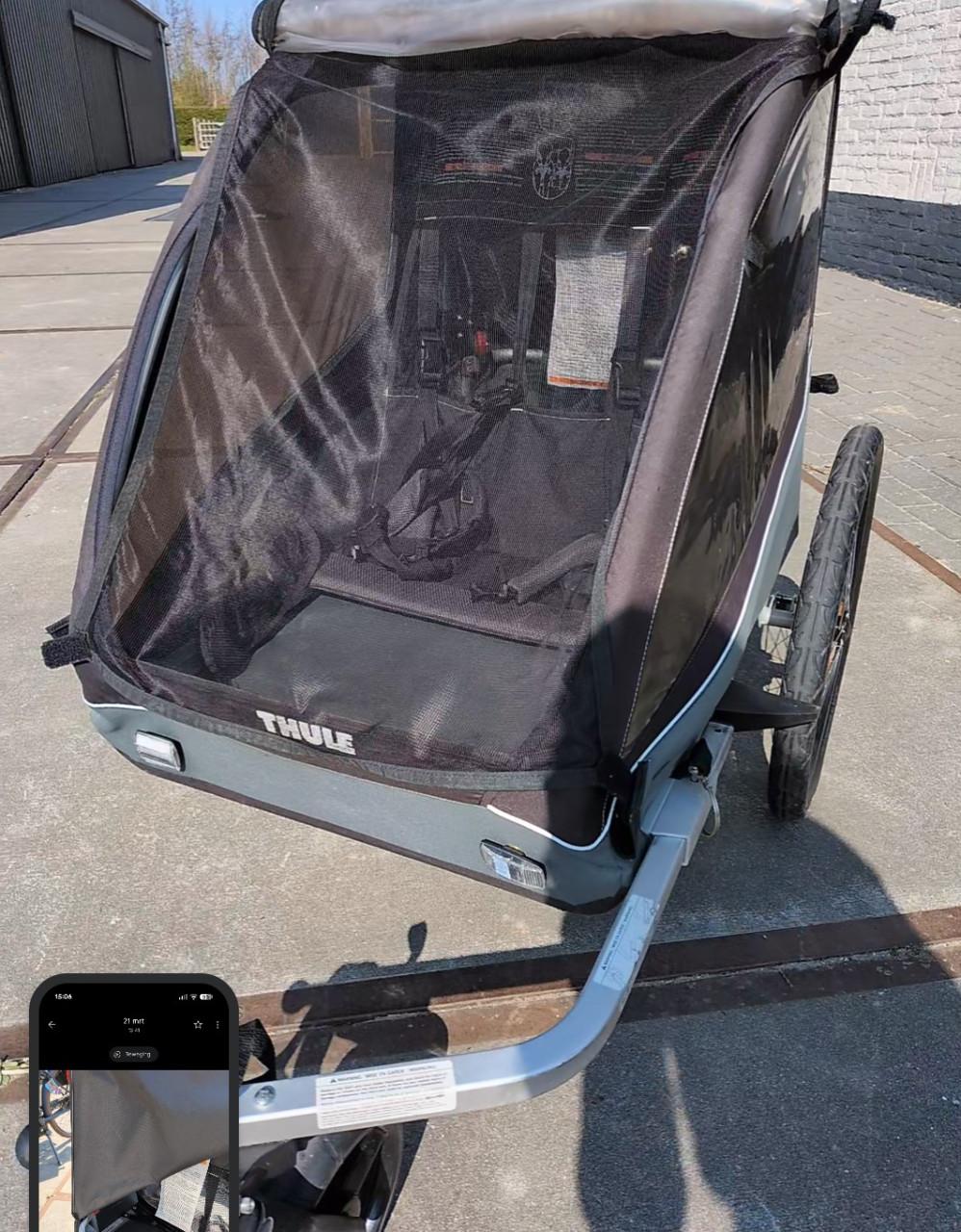 Thule fietskar XL met twee zitjes