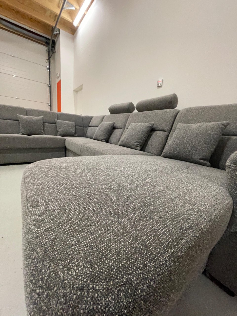GRATIS LEVERING HEEL NL Groot Grijze Stoffen U Bankstel