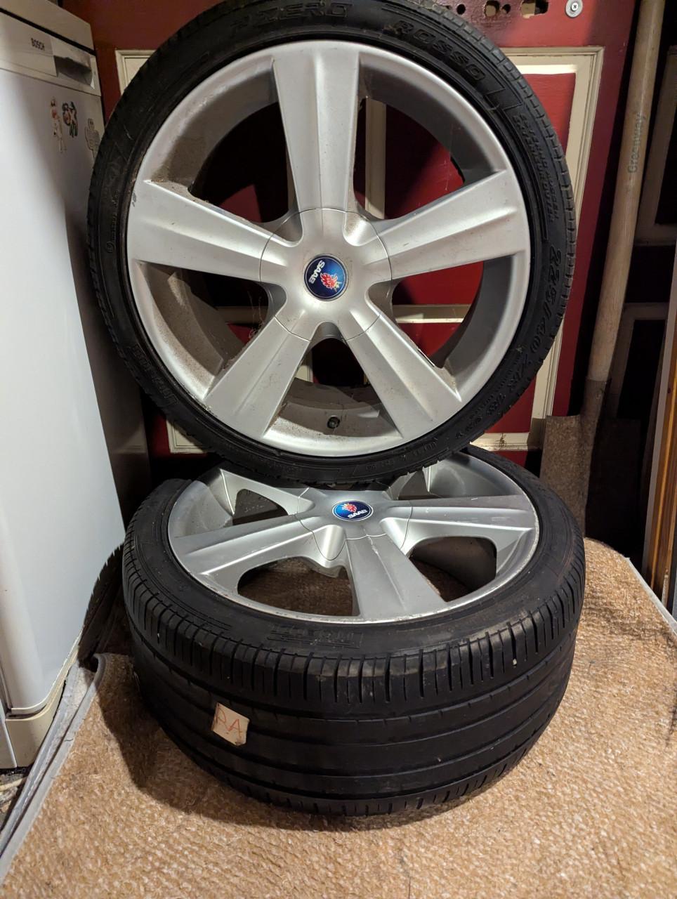 Saab 9.3 Set van 4 lichtmetalen 5-spaaks velgen