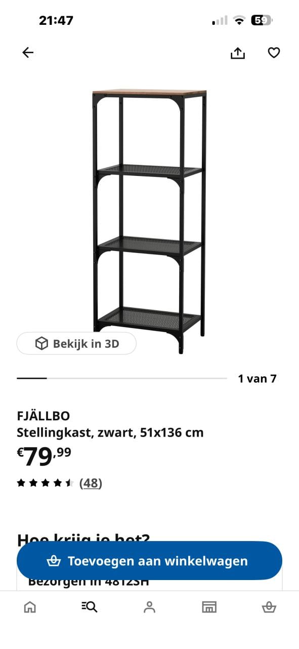 Tjallbo stellingkasten Ikea
