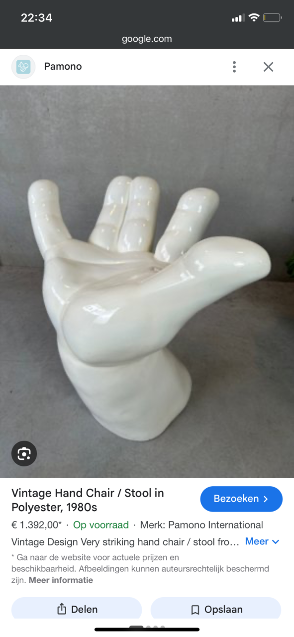 Vintage beeld van witte hand