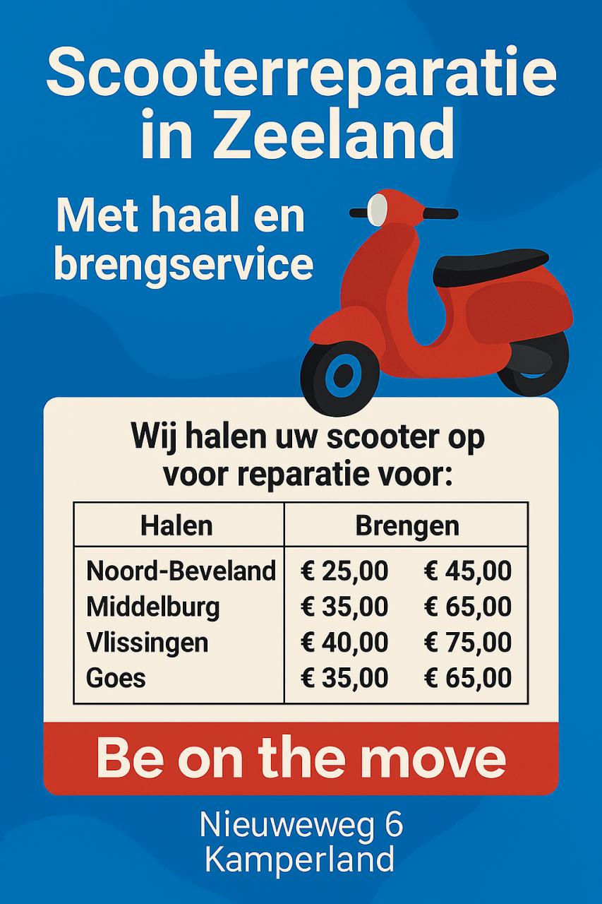 Scooterreparatie  zonder wachttijden