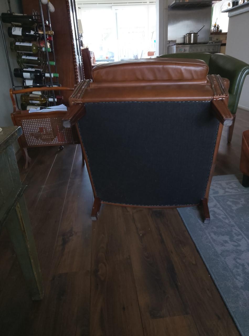 Mooie leren fauteuil