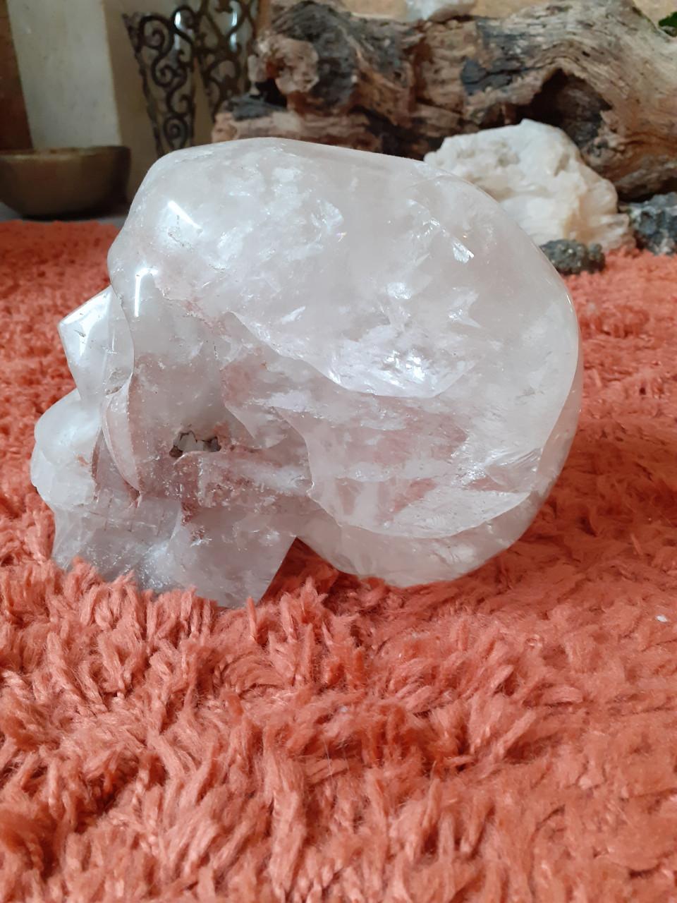 Prachtige grote oude schedel van 5 kilo bergkristal