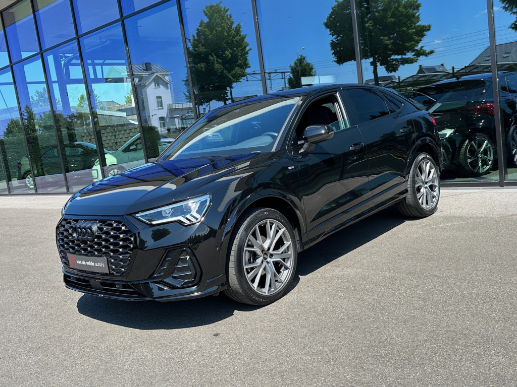Audi Q3 sportback 35 tfsi 150pk s-tronic 2x s-line | zwart optiek | camera 