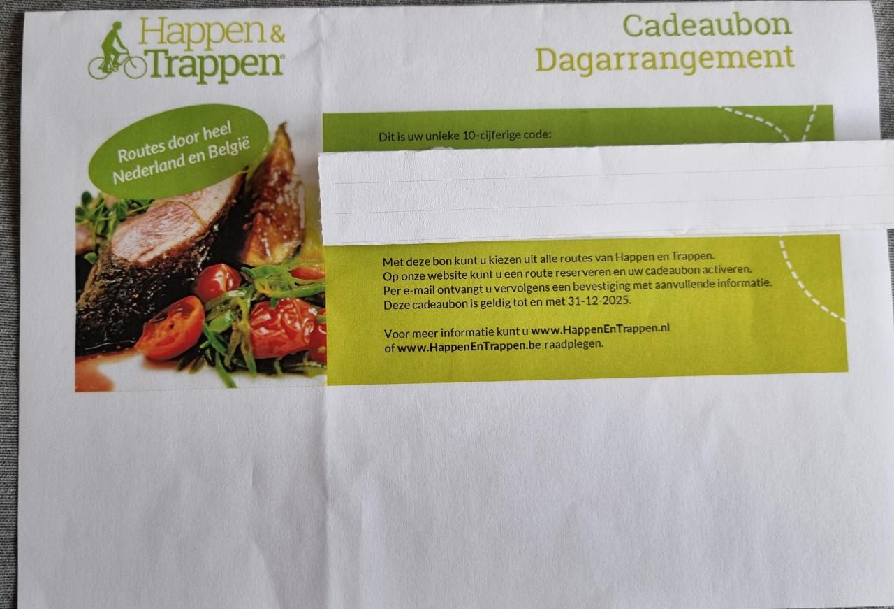 Tegoedbon Happen & Trappen 2 personen