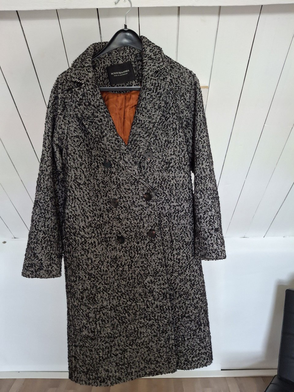 Winterjas grijs/wit van Scotch & Soda