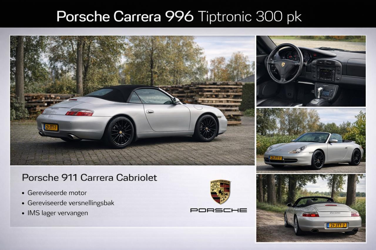 Porsche 996 cabriolet  3.4 tiptronic bj. 1999 met gereviseerde motor, bak