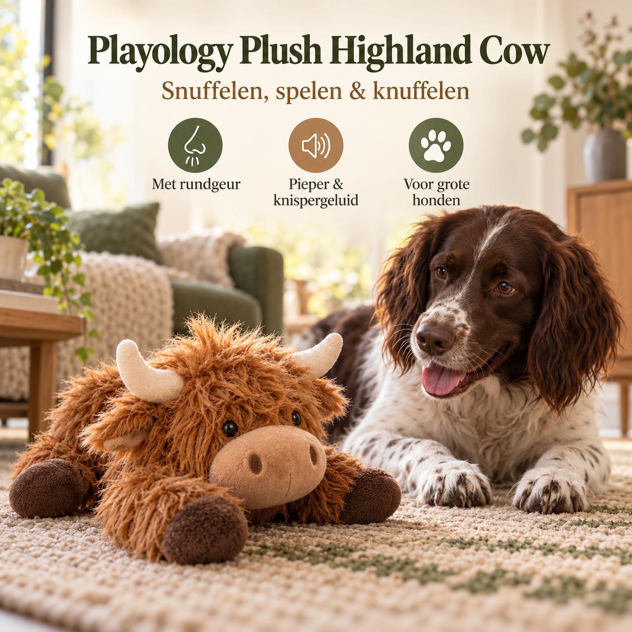Playology Plush Highland Cow