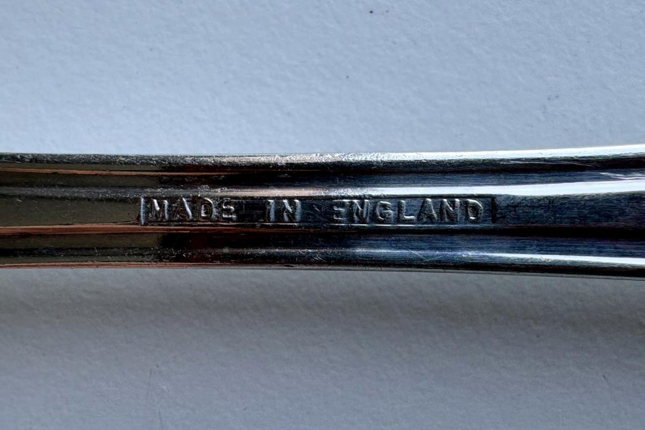 6 lepels - 3 vismessen - 3 visvorken - verzilverd