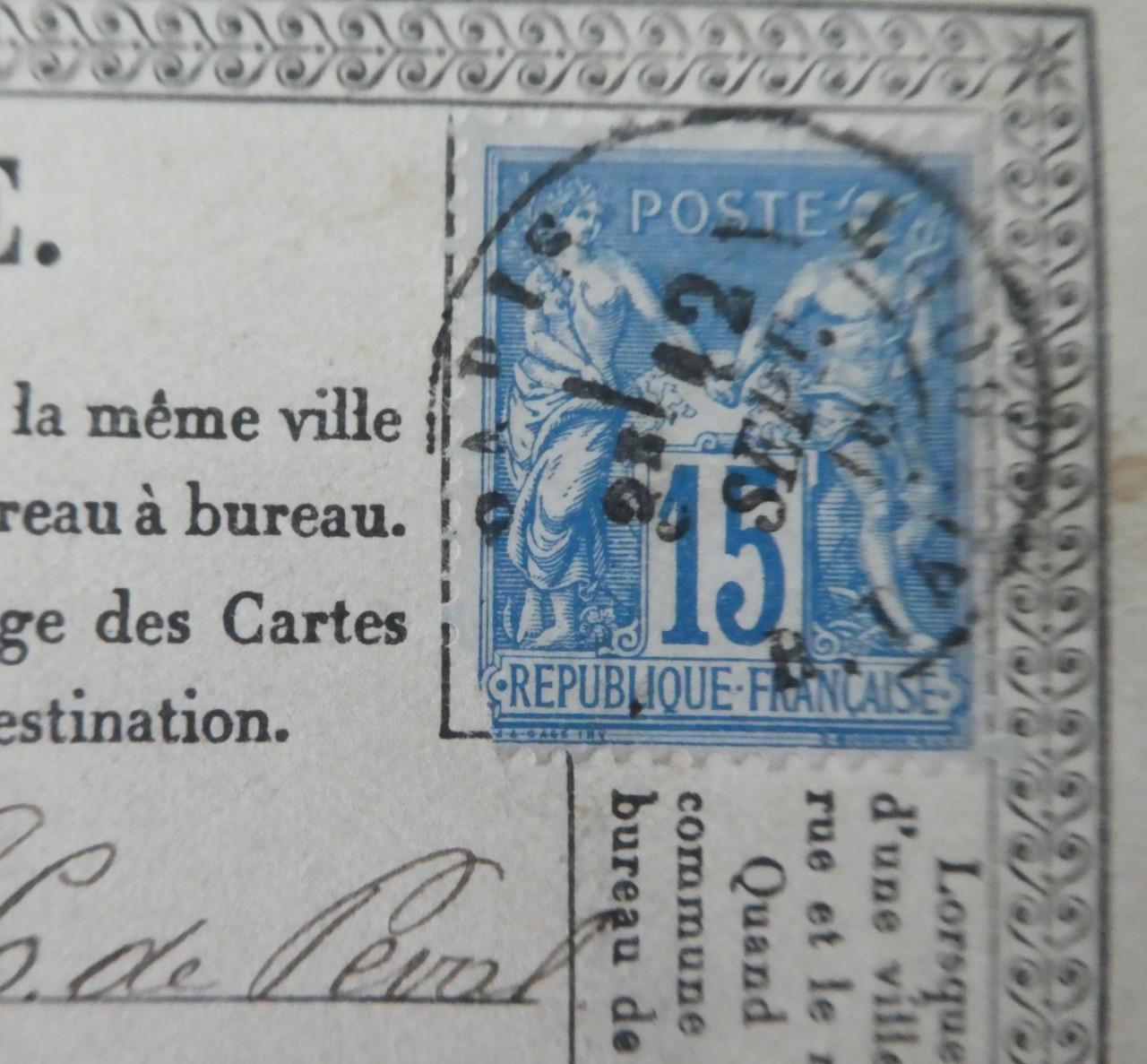 Briefkaart, 1878, Parijs – Sluis