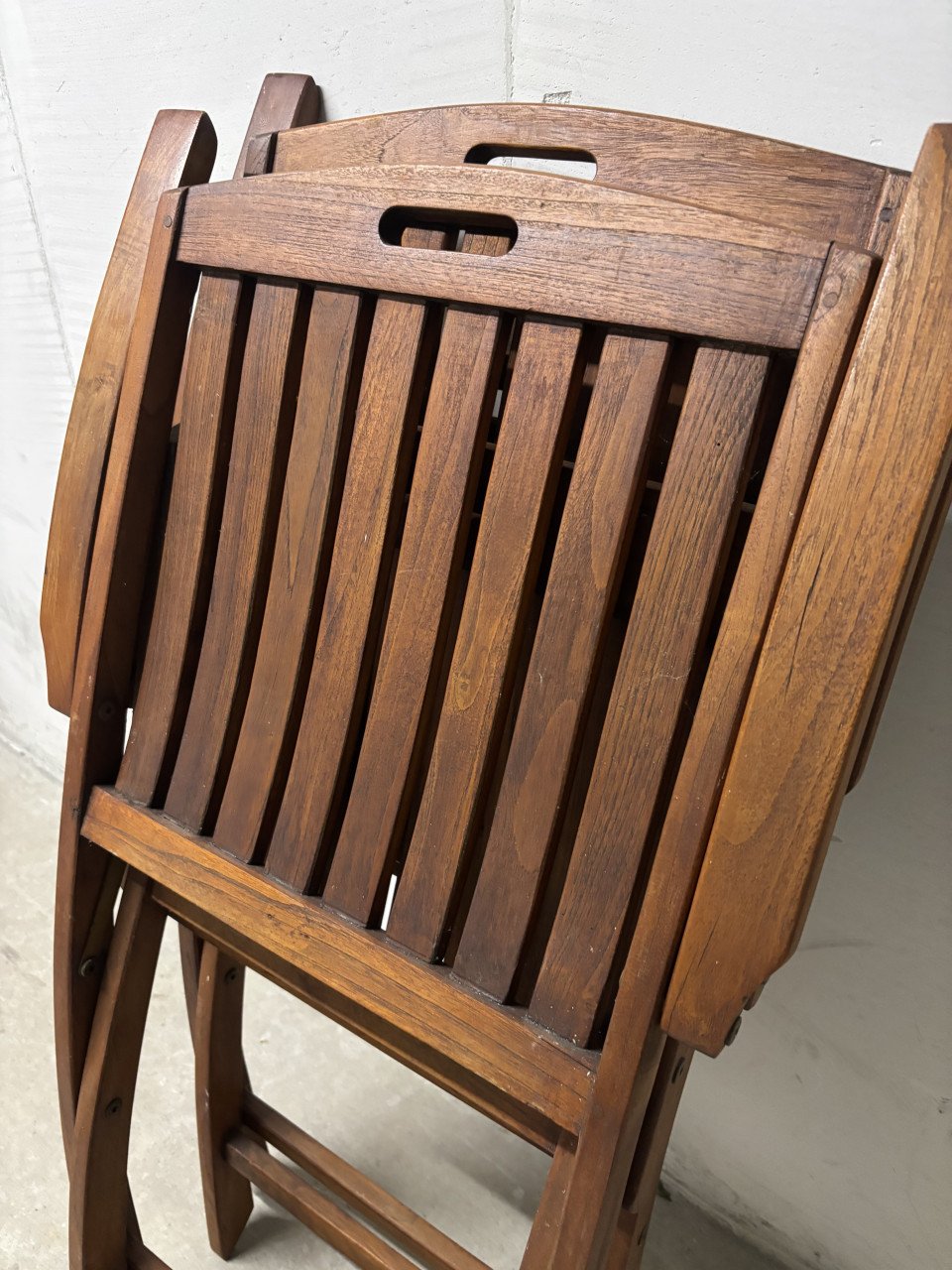 4 Tuinstoelen teakhout