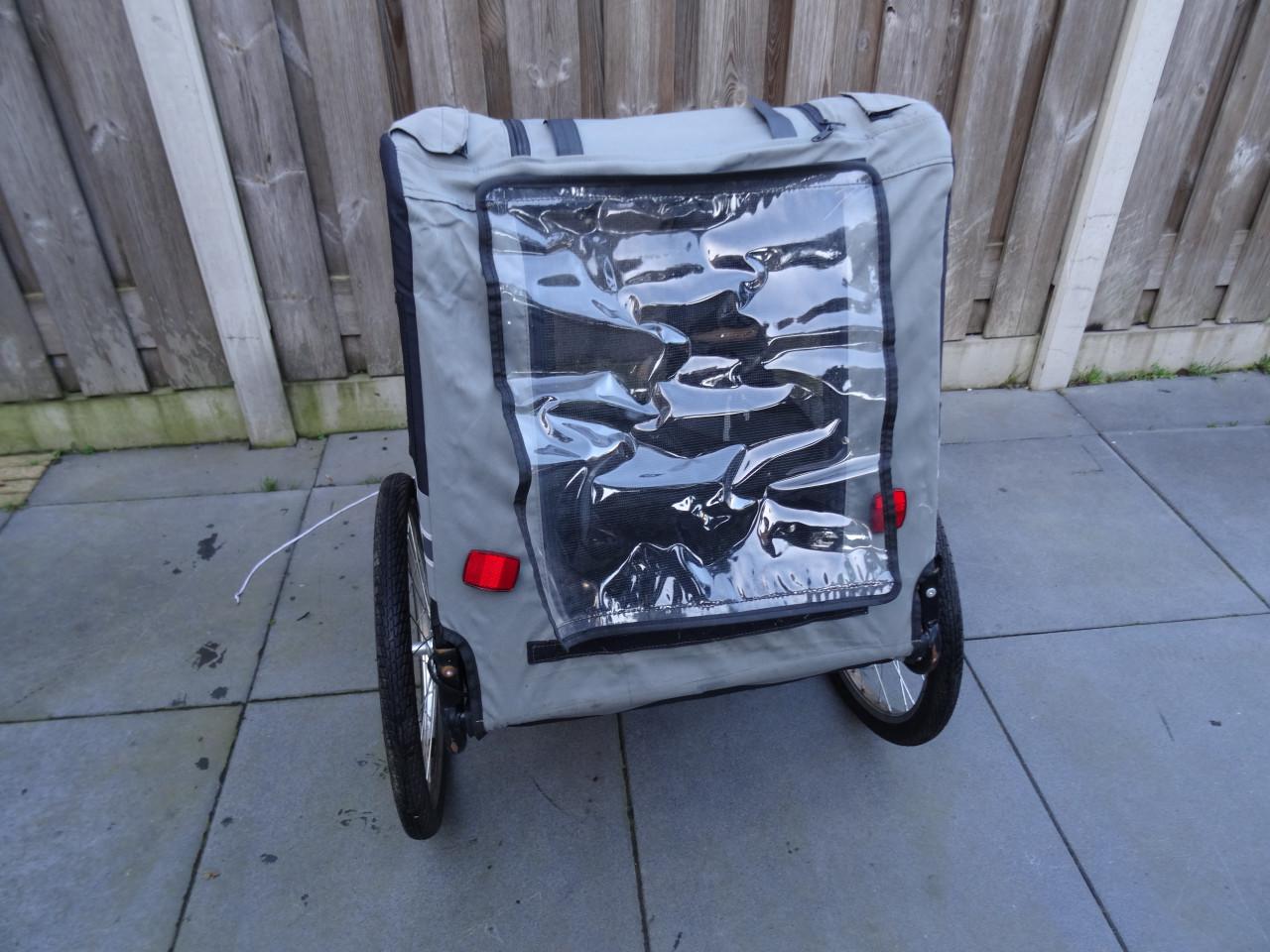 🚲🐶 Flamingo Fietskar Hoogte: 66 cm Breedte: 55 cm