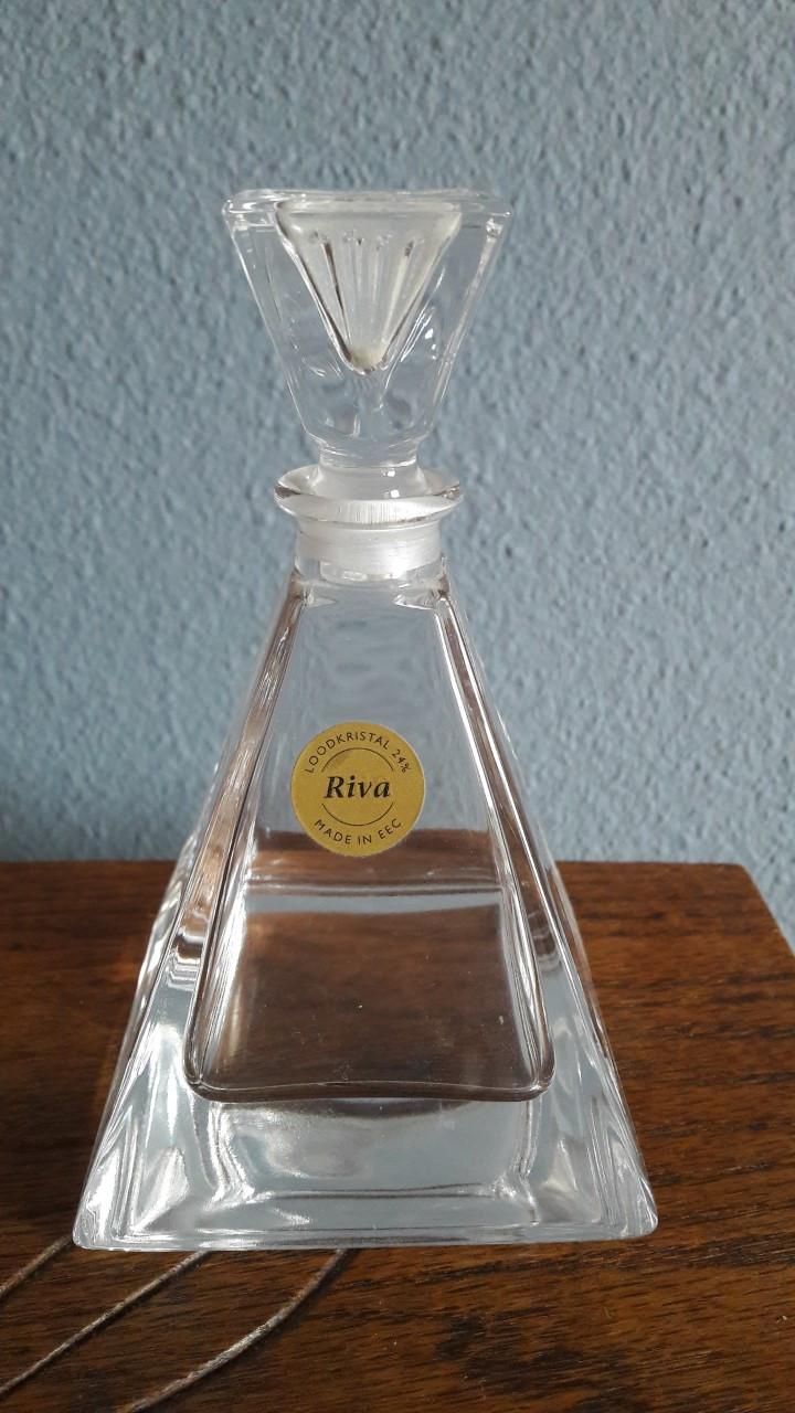 Kristallen karafjes met stop, model Riva en Verona