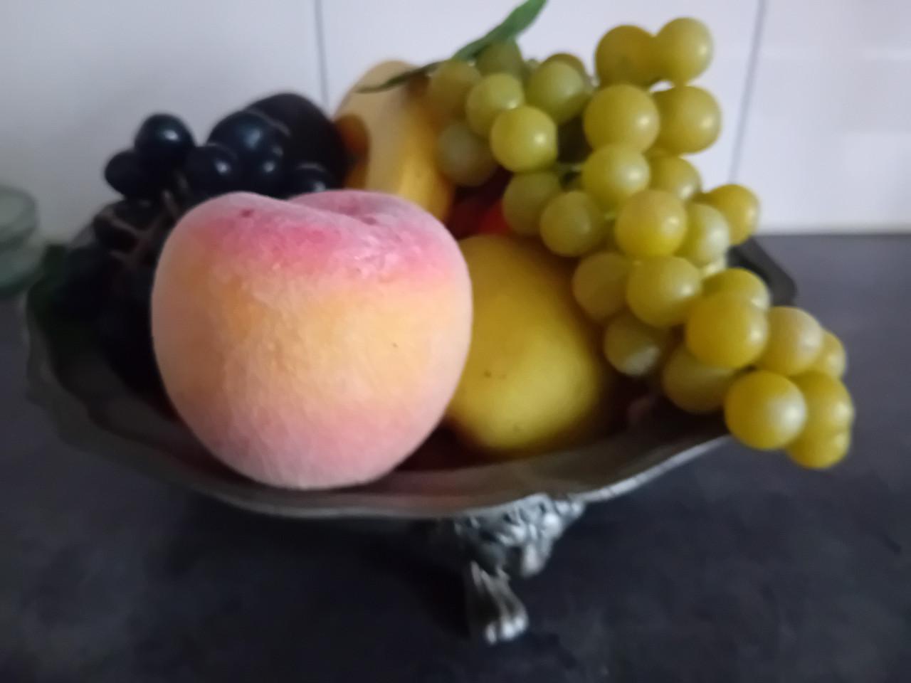 Tinnen fruitschaal